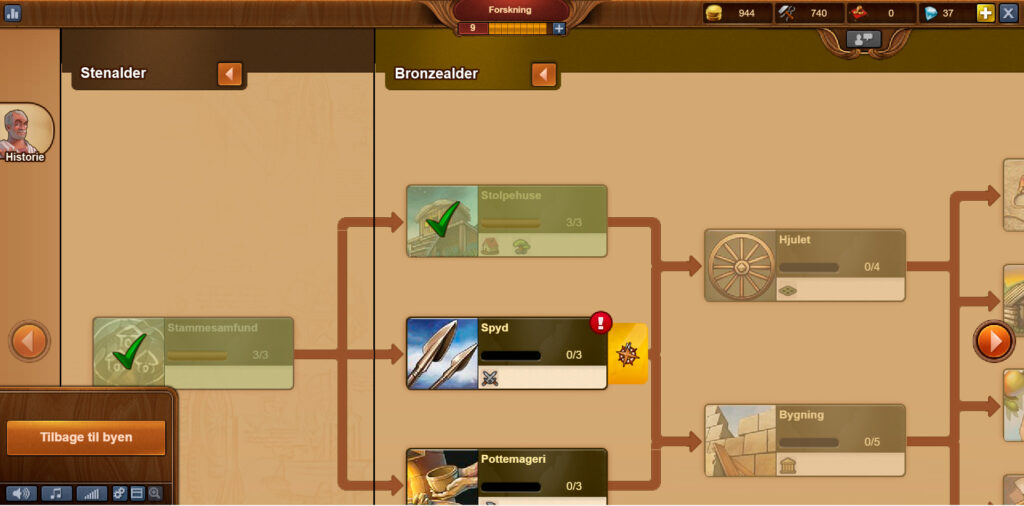 Tidsaldre og nye teknologier i Forge of empire