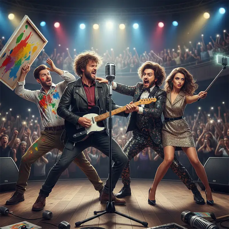 selvfed, selviscenesat kliché - Det er ALLE KUNSTNERE!!!!